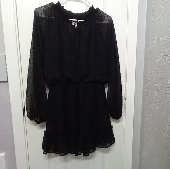 Blue rain black mini dress - Picture 3 of 14